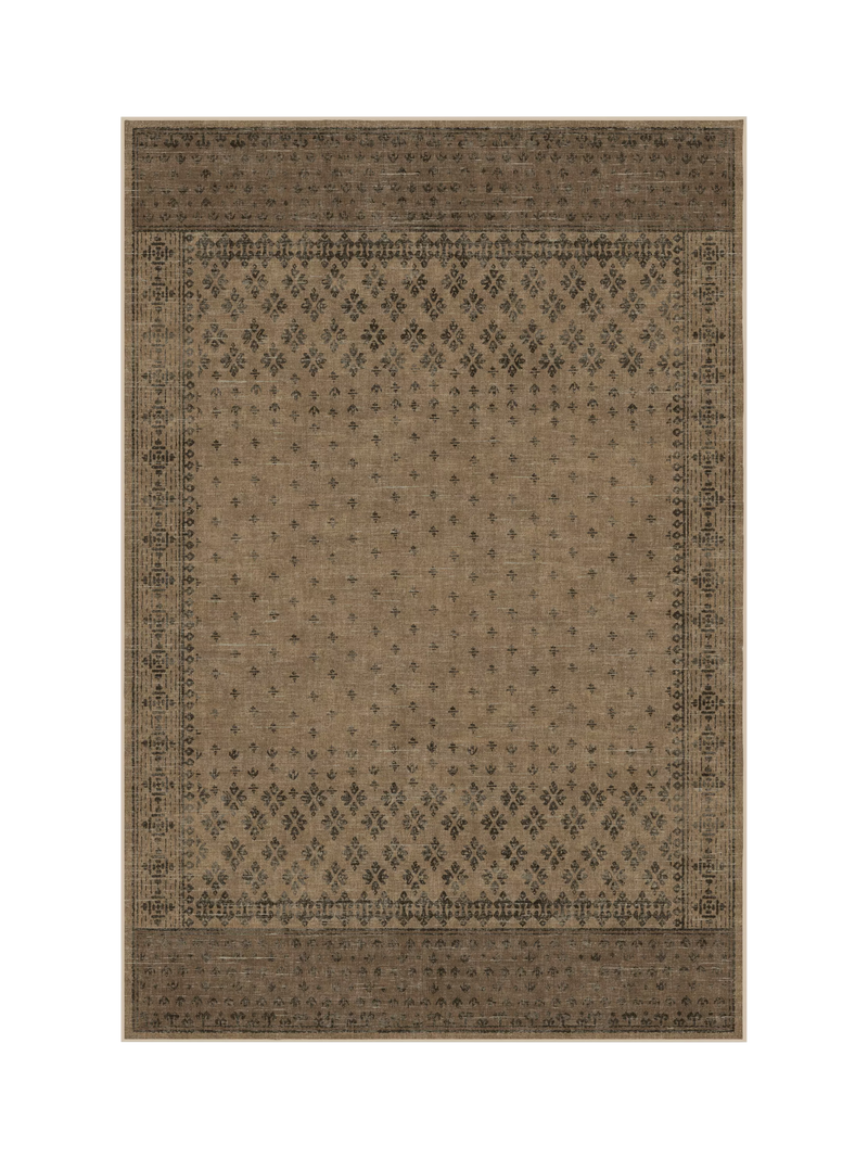 Ruggable Fernanda rug Black/Tan 90x60cm, imported from the UK