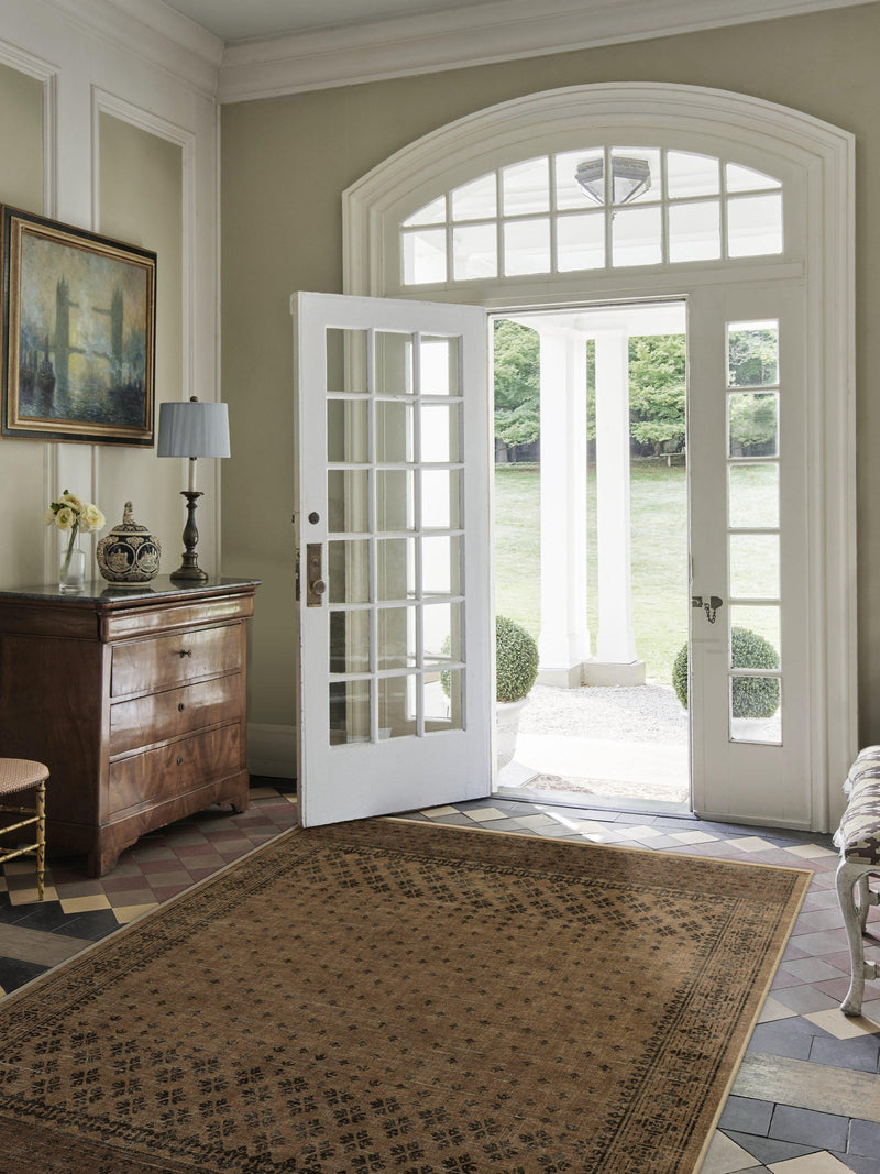 Ruggable Fernanda rug Black/Tan 90x60cm, imported from the UK