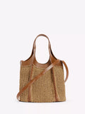 Boden mini straw tote bag brown multi - British product