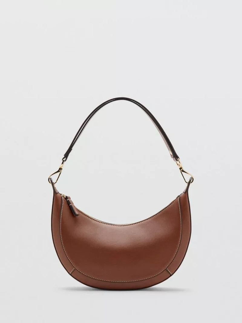 Mango crescent shoulder bag with faux leather (British brand)