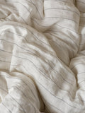 Bedfolk linen stripe pillowcase king size pair, UK version