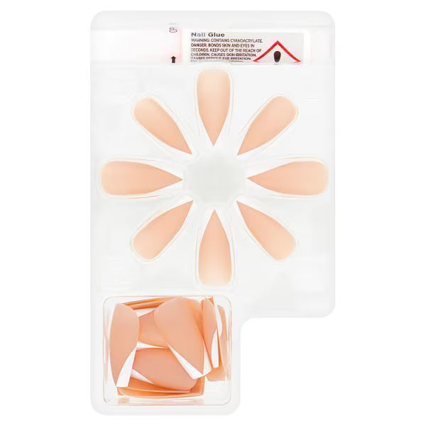 Superdrug Studio Fancy French False Nails White Tip 24 piece (British brand)