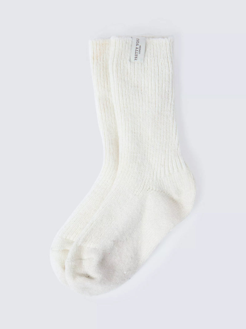 Pretty You London Textured Bed Socks Charcoal