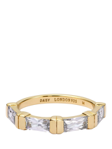 John Lewis Daisy London Crystal Station Band Ring Gold- Buy online at McGrocer