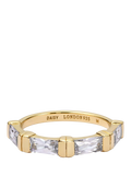 Daisy London crystal station band ring gold - British product
