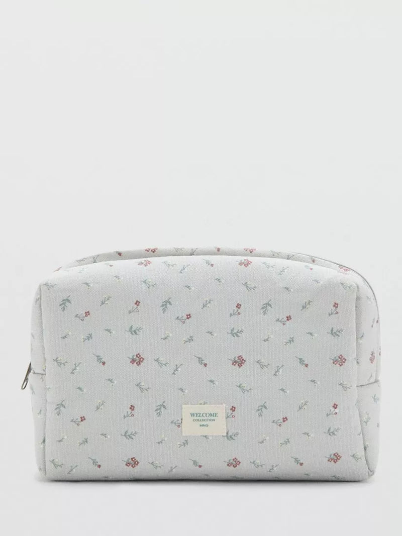 Mango kids floral cosmetic bag grey imported from the UK