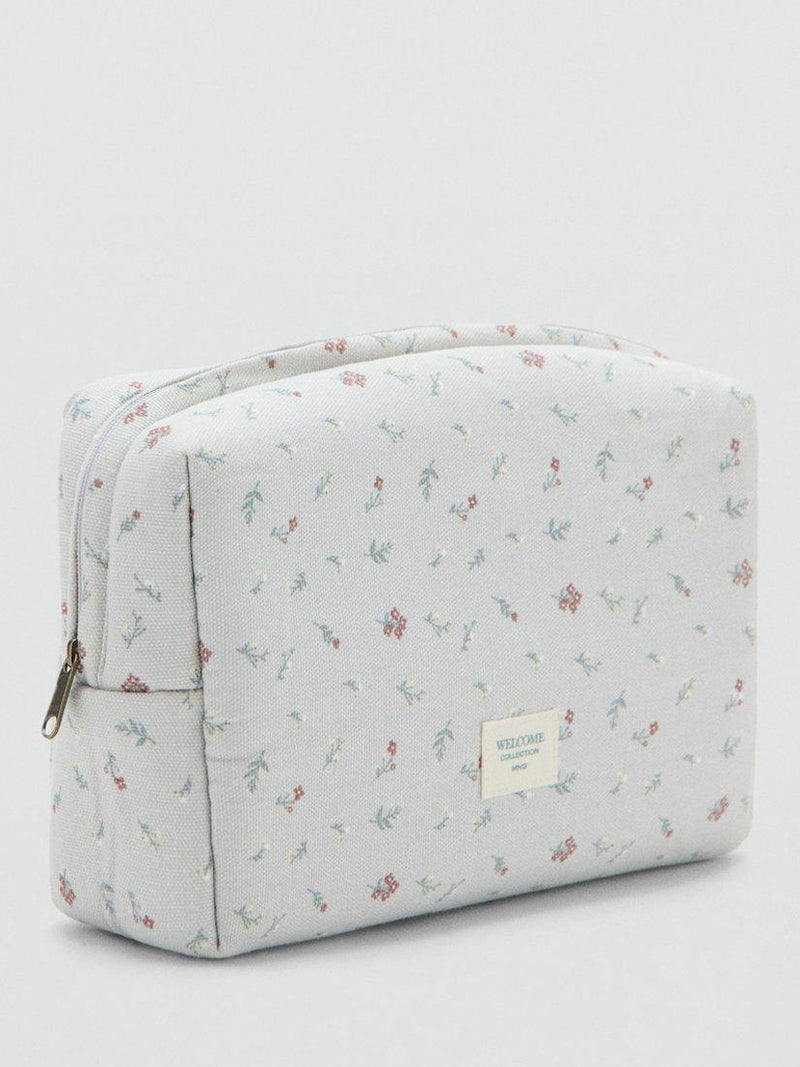 Mango kids floral cosmetic bag grey imported from the UK