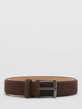 John Lewis Mango Dublin Suede Belt Brown- Buy online at McGrocer