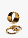 Orelia waterproof crystal ring 2-pack gold, imported from the UK