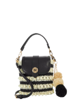 Dune London Dimple crossbody bag black white stripe, imported from the UK