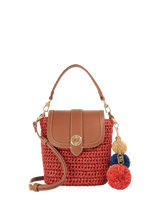 John Lewis Dune London Dimple Raffia Crossbody Bag, Red- Buy online at McGrocer