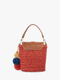 Dune London Dimple red raffia crossbody bag (British brand)