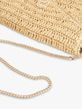 Dune London raffia clutch bag natural woven finish - British product