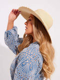Seaspray Elizabeth sun hat natural scalloped design (British brand)