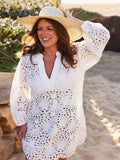 Seaspray cream sun hat with geometric design (British brand)