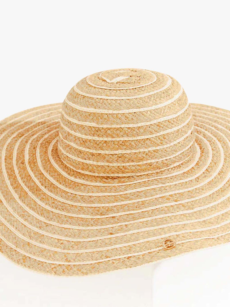 Seaspray Anna Sun Hat natural with stripe, British brand