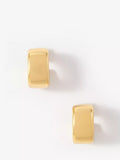 Mint Velvet gold square hoop earrings 1.5cm, UK version