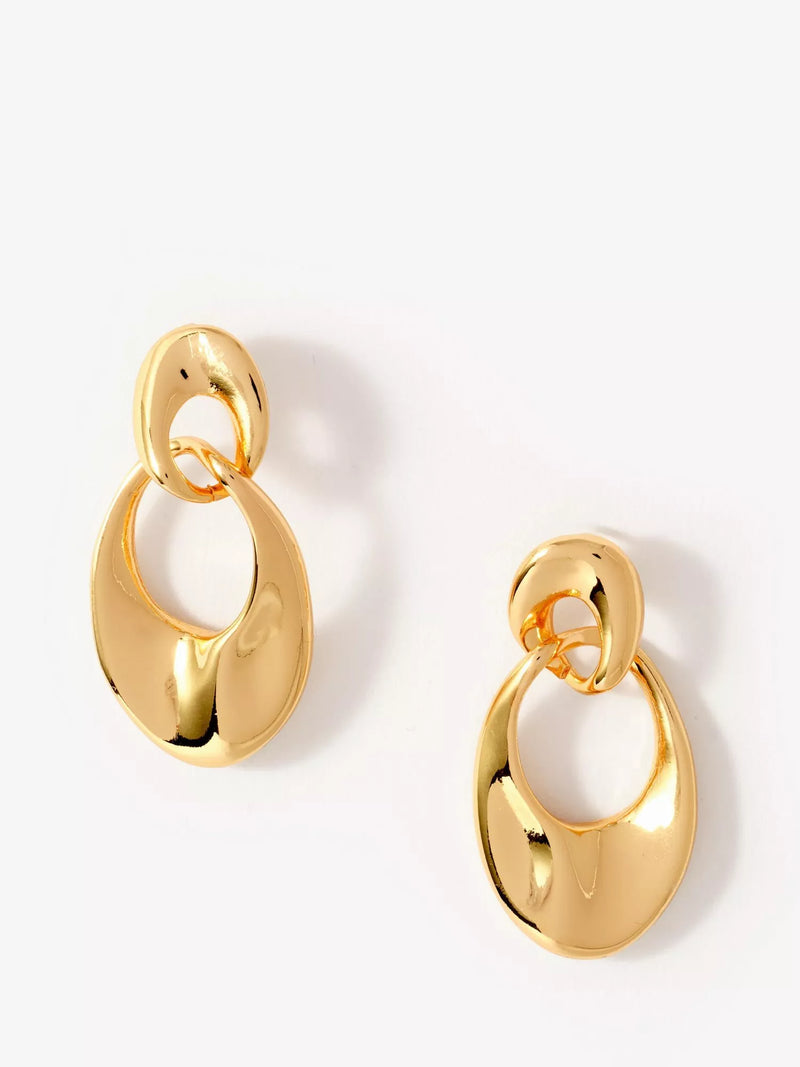 Mint Velvet gold hoop earrings - British product