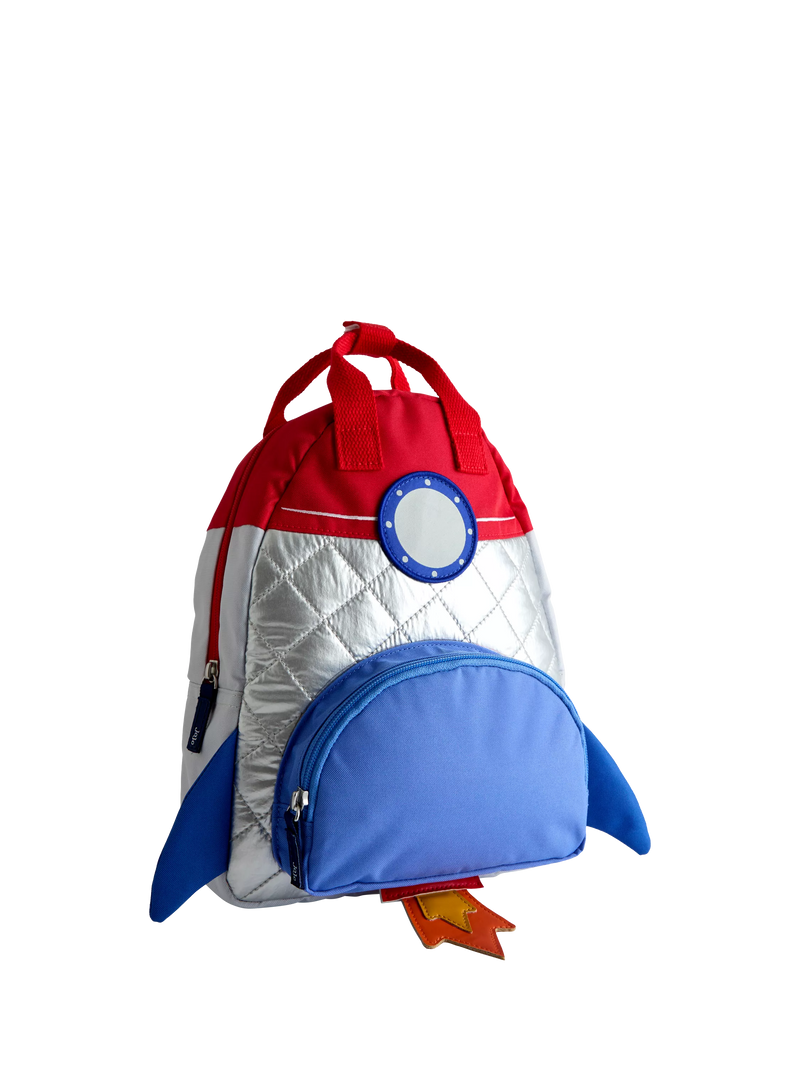 JoJo Maman Bébé quilted space rocket backpack, imported from the UK