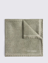 John Lewis Moss Italian Silk Double Faced Pocket Square- Buy online at McGrocer