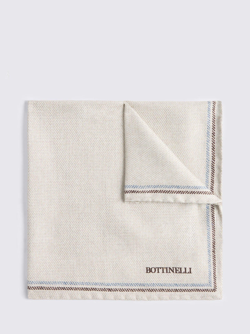 Moss Italian Silk Double Faced Pocket Square (British brand)