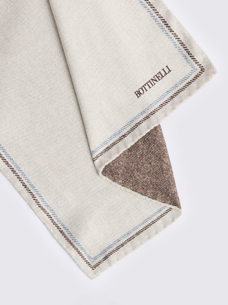 Moss Italian Silk Double Faced Pocket Square (British brand)