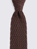 Moss silk knitted tie 100% silk - British product