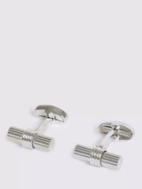 John Lewis Moss Barrel Cufflinks Silver- Buy online at McGrocer
