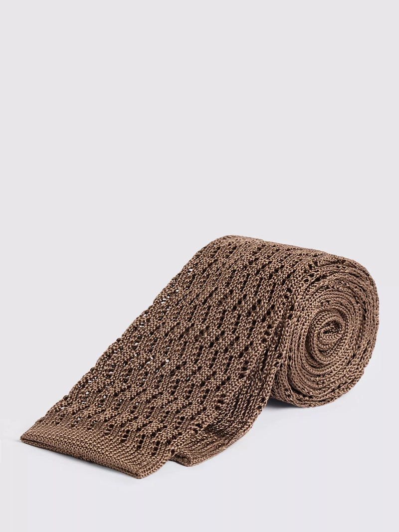 Moss Silk Knitted Tie