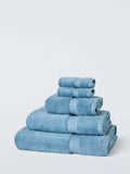 John Lewis Egyptian Cotton Face Cloth (Pack of 2), Lake Blue
