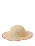 Angels by Accessorize Kids' Speckled Floppy Straw Hat, Multi, 3-6 years