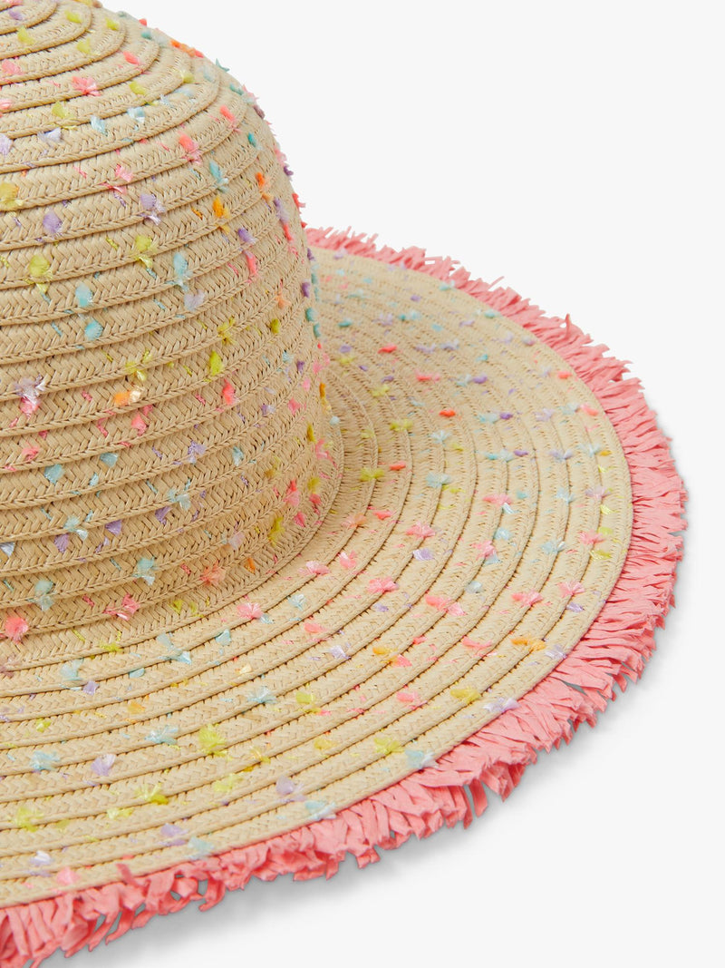 Angels by Accessorize kids speckled straw hat multi (British brand)