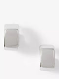 Mint Velvet square hoop earrings silver 1.5cm (British brand)