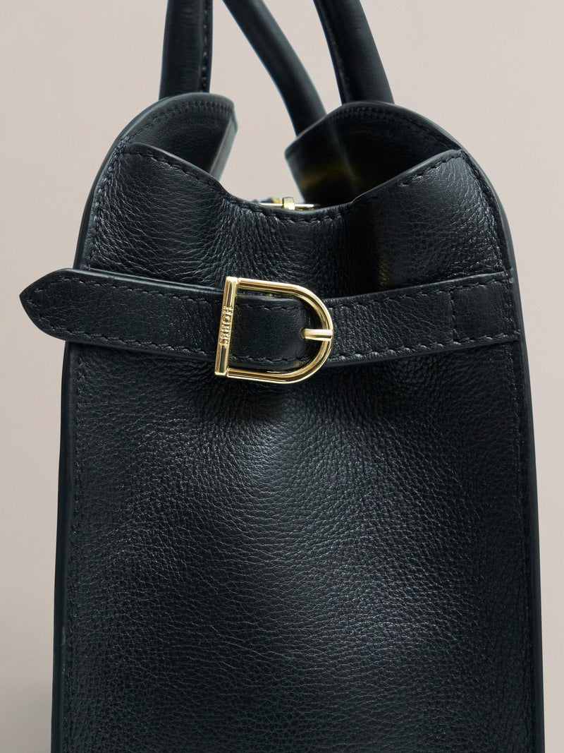 Hobbs Alexis leather shoulder bag black (British brand)