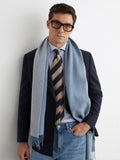 Reiss Picton wool blend scarf blue 180cm, UK version