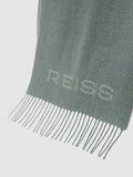 Reiss Picton wool blend scarf in sage, UK version