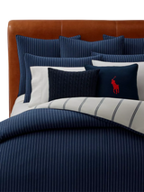 John Lewis Ralph Lauren Kerrigan Navy Standard Pillowcase - 50x75cm- Buy online at McGrocer
