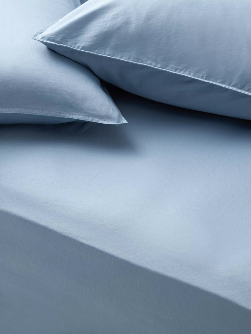 John Lewis Washed Organic Cotton Fitted Sheet Double