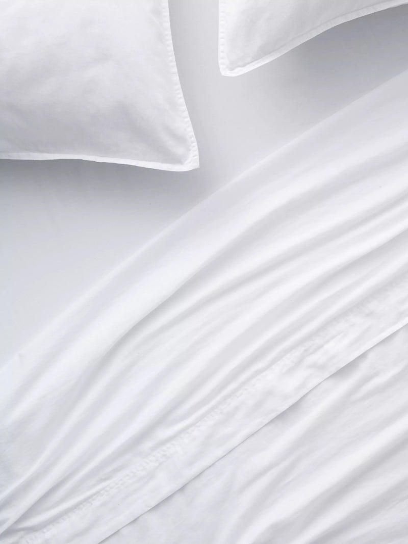 John Lewis Washed Organic Cotton Flat Sheet Double
