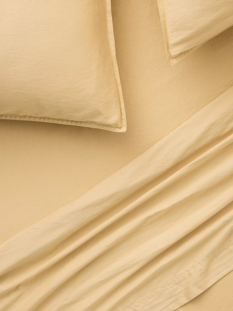 John Lewis Washed Organic Cotton Flat Sheet Double