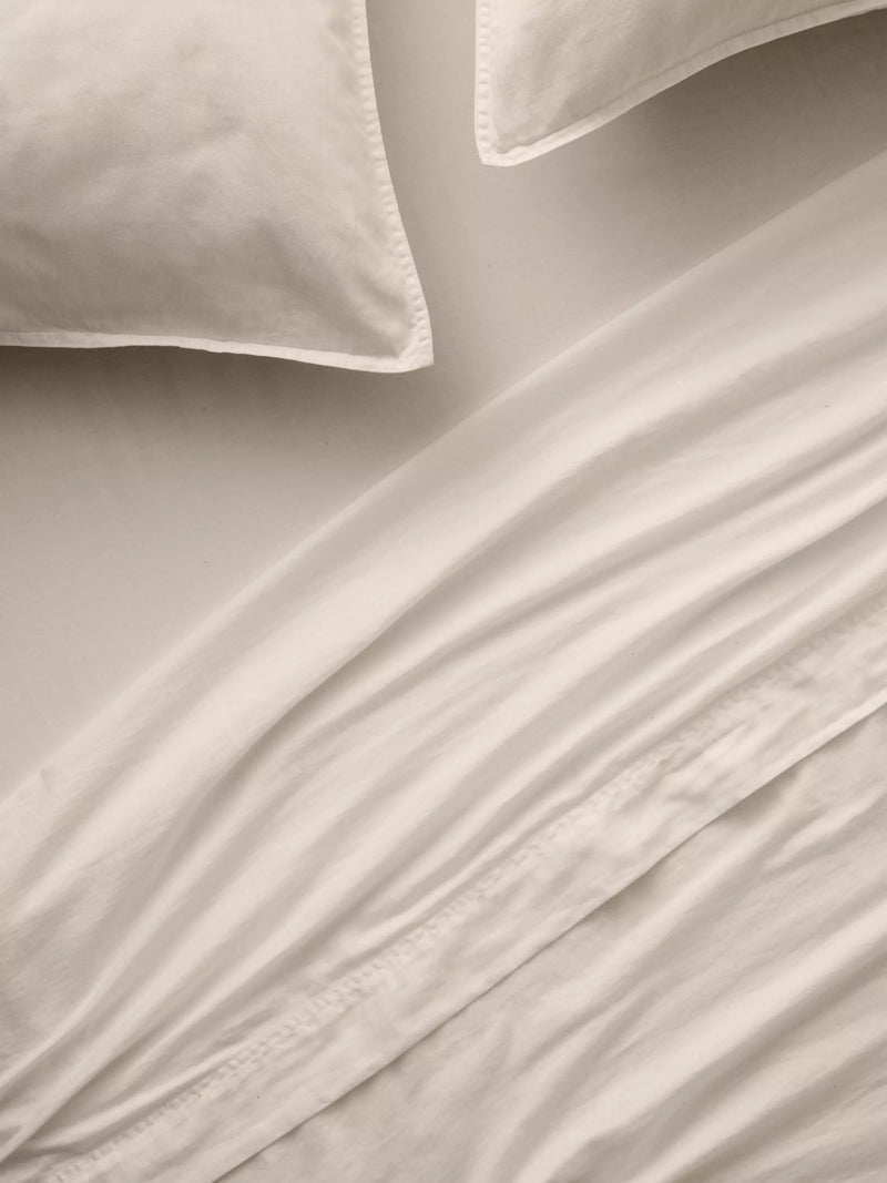 John Lewis Washed Organic Cotton Flat Sheet Double