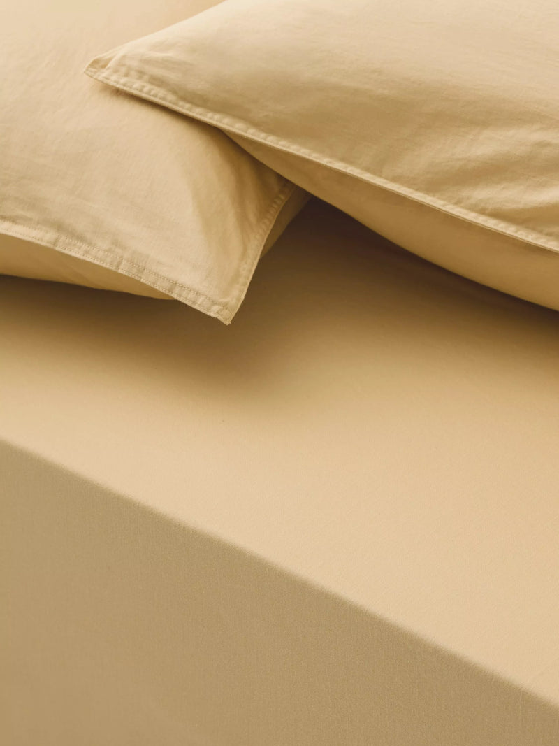 John Lewis Washed Organic Cotton Deep Fitted Sheet - Double