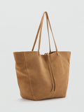 Mango suede leather tote bag 33x20x20cm - British product