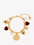 Mint Velvet gold charm bracelet 16cm, imported from the UK