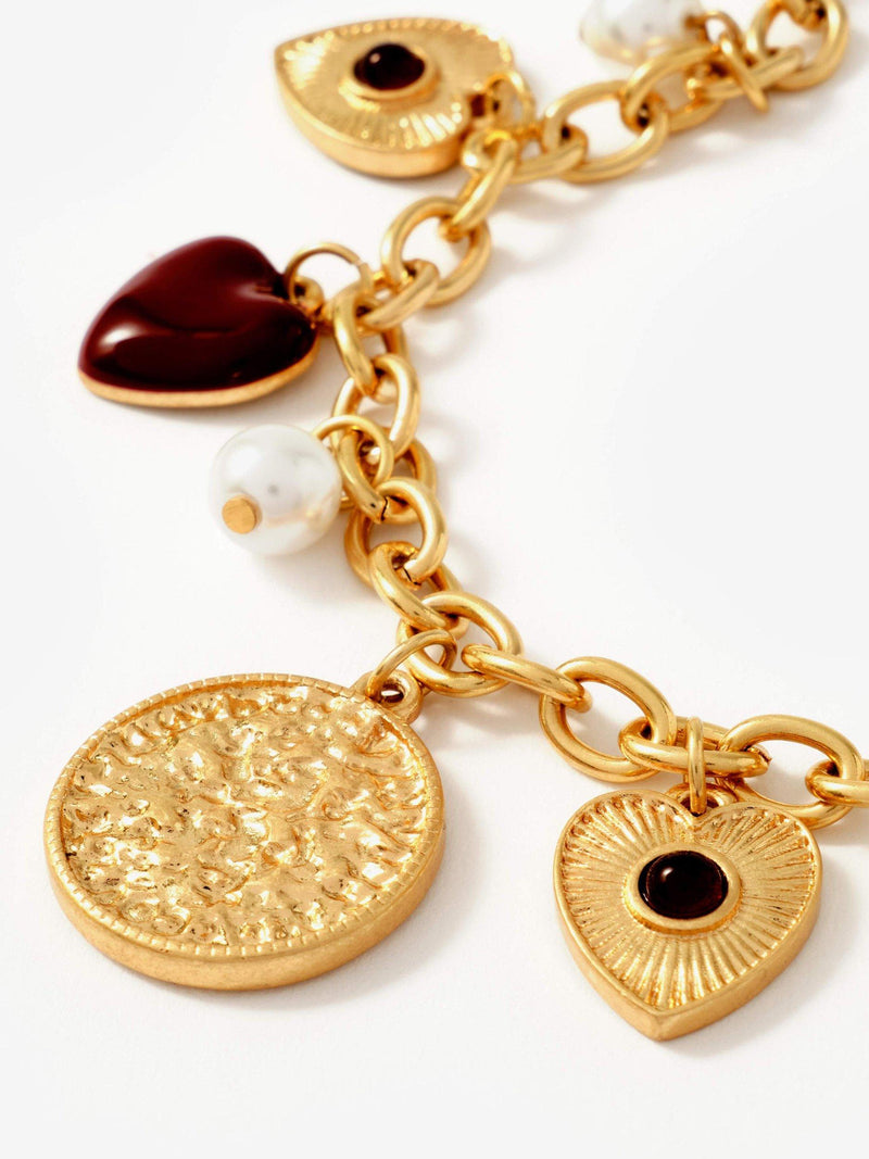 Mint Velvet gold charm bracelet 16cm, imported from the UK