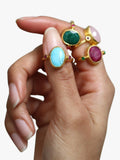 Ottoman Hands adjustable turquoise ring (British brand)