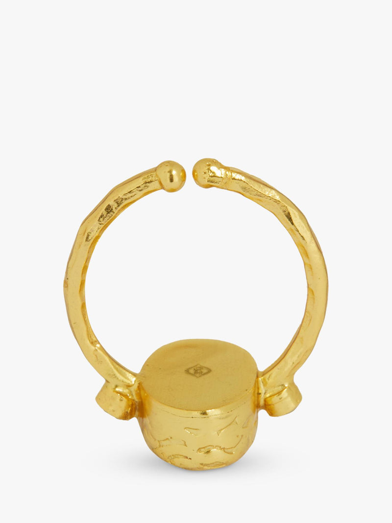 Ottoman Hands adjustable rose quartz ring, imported from the UK