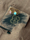 Ottoman Hands adjustable rose quartz ring, imported from the UK