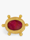Ottoman Hands Zand Ruby adjustable ring gold - British product