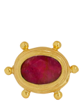 Ottoman Hands Zand Ruby adjustable ring gold - British product
